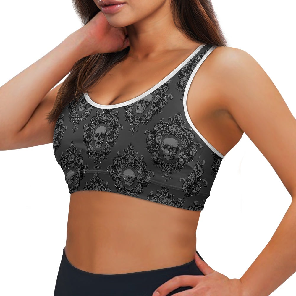 Skull Damask Women's Sports Vest