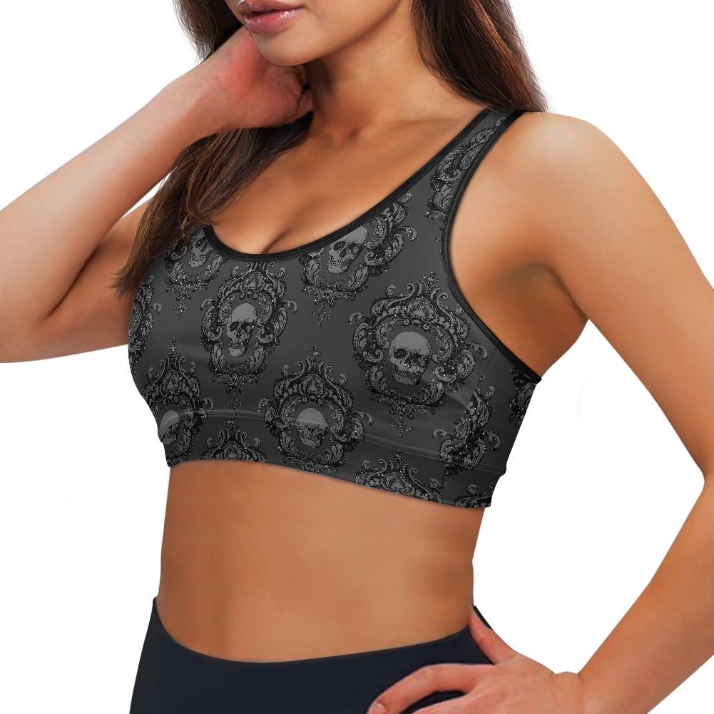 Skull Damask Women's Sports Vest