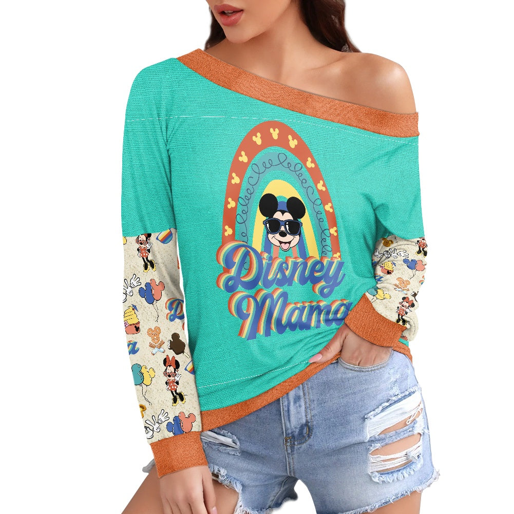 Mouse Mama Women's one-shoulder top