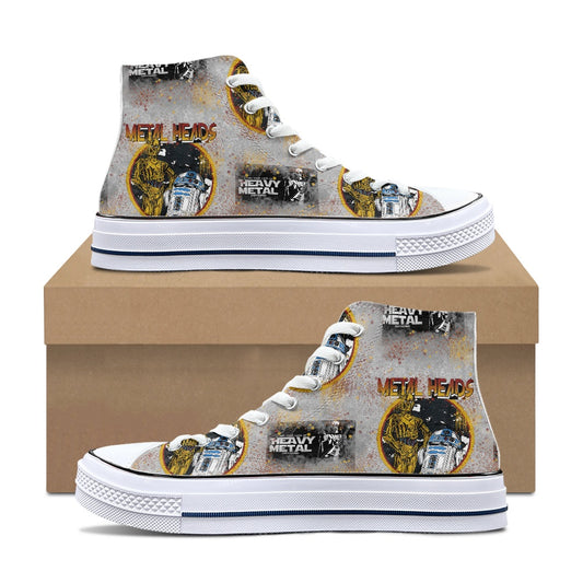 Metal Heads High Top Canvas Shoes