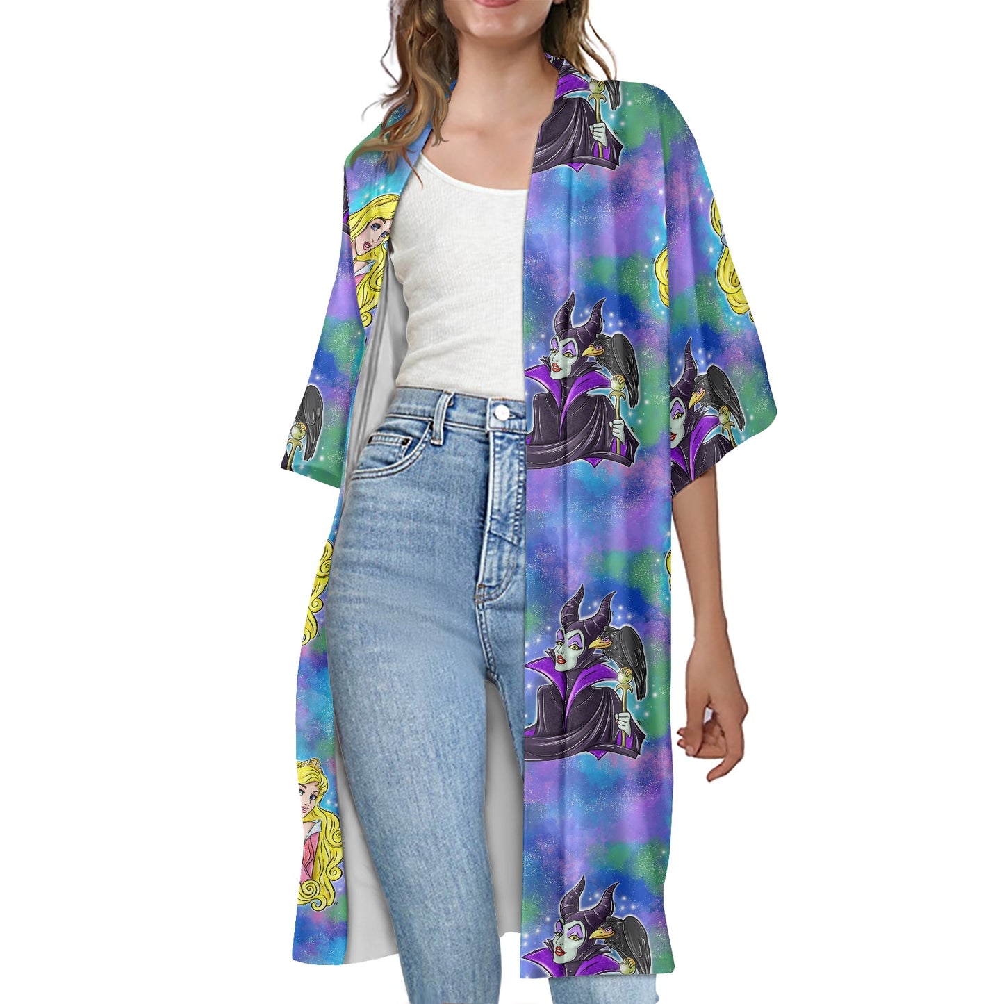 Sleepy Princess Women's Half Sleeve Kimono Cardigan