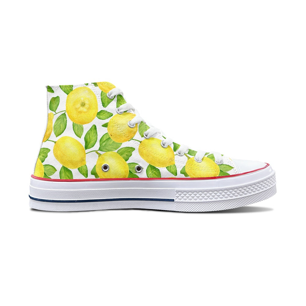 Lemons High Top Canvas Shoes