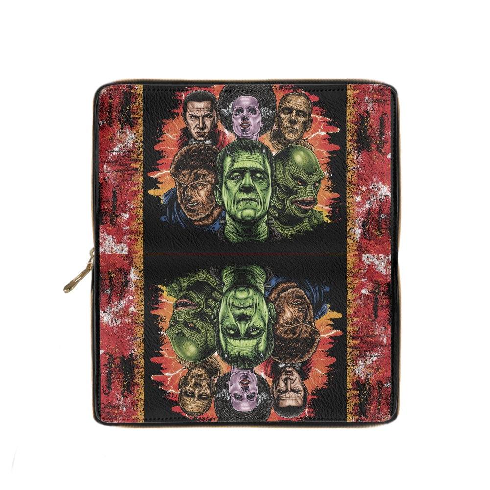 Movie Monster Sketch PU wallet (nylon zipper)