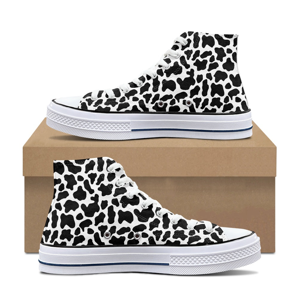 Cows High Top Canvas Shoes