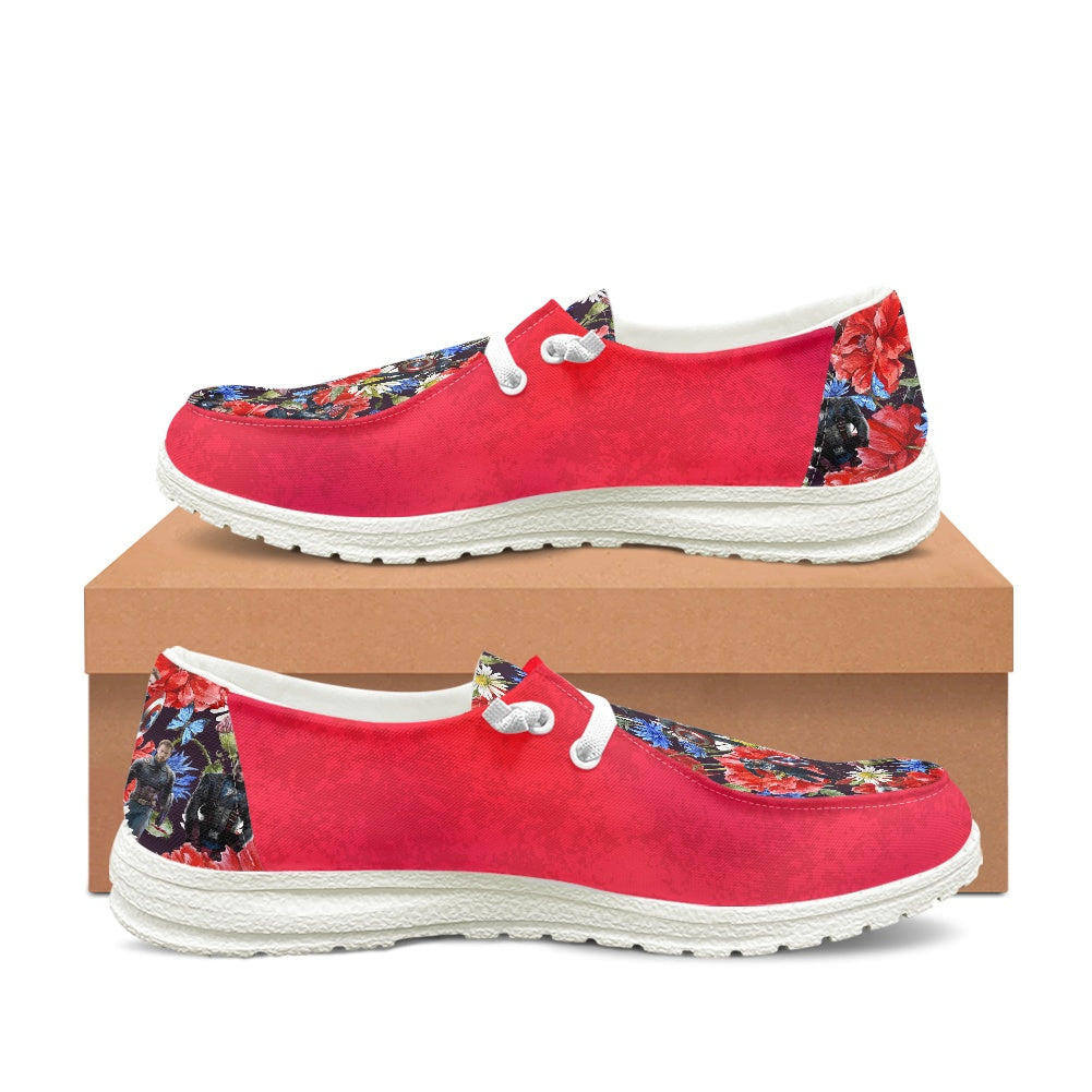 Floral Cap Men's Lace Up Loafers