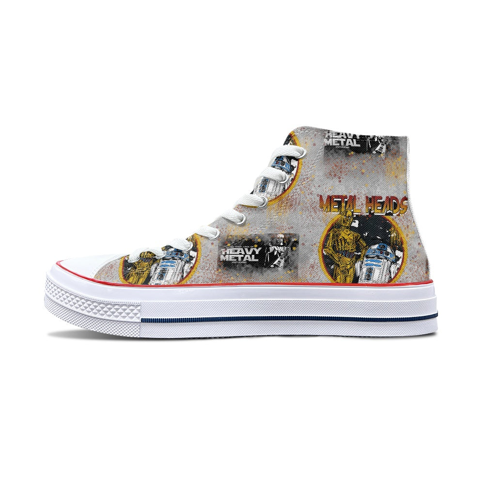 Metal Heads High Top Canvas Shoes