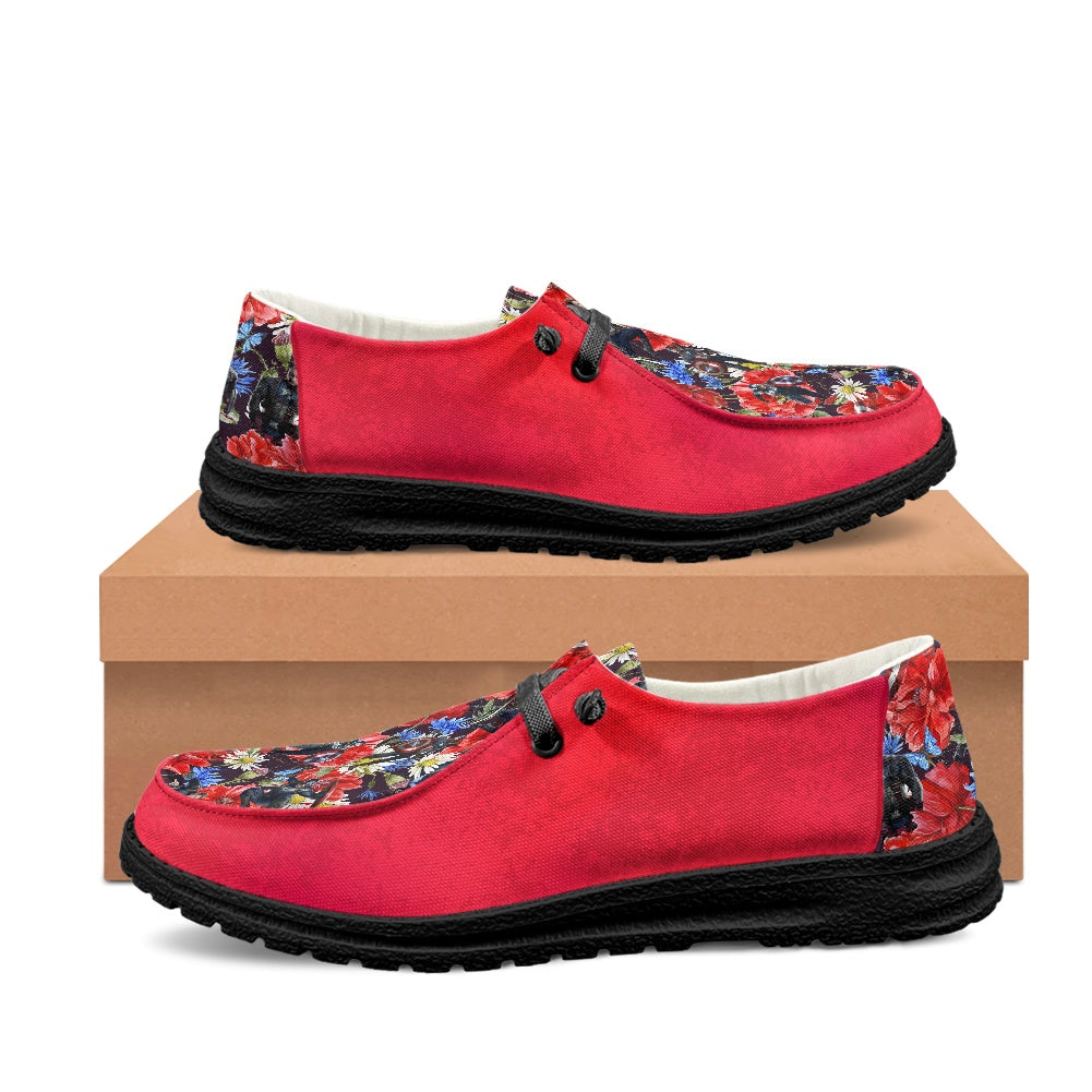 Floral Cap Men's Lace Up Loafers