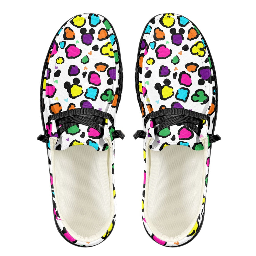 Neon Spots Men's Lace Up Loafers