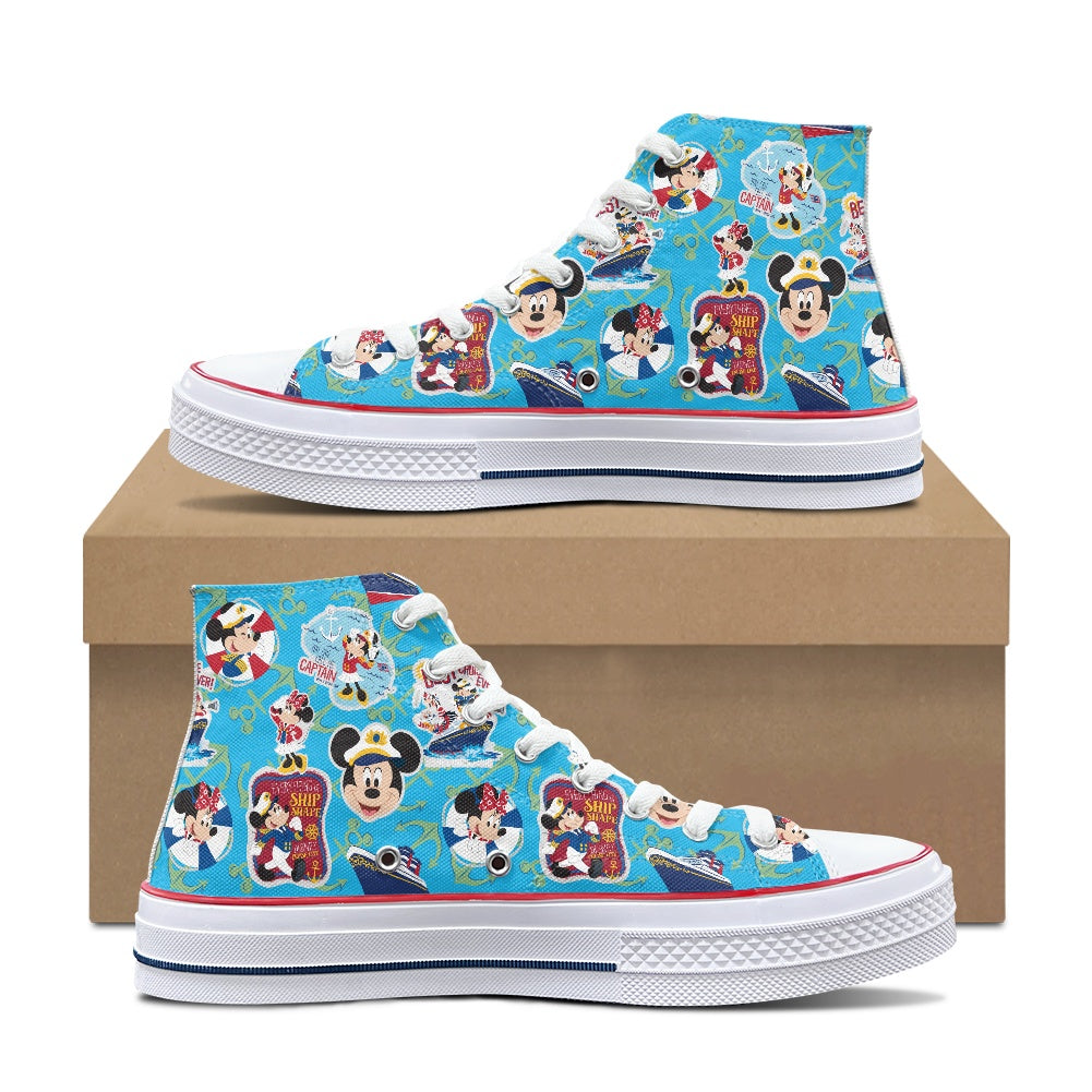 Cruise Mouse High Top Canvas Shoes