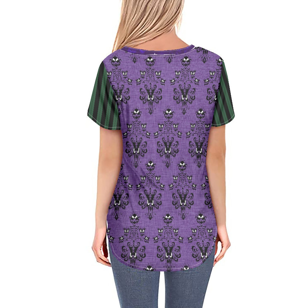 HM Wallpaper Combo Women's V-neck Top