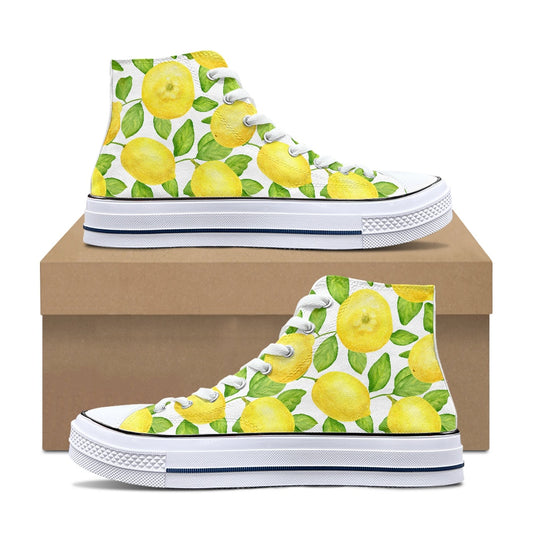 Lemons High Top Canvas Shoes