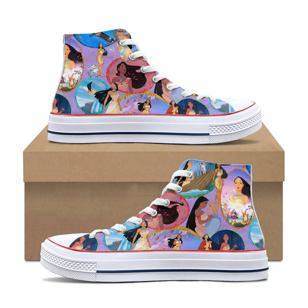 Colors of the Wind High Top Canvas Shoes