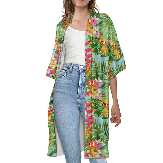 Tropical OB Women's Half Sleeve Kimono Cardigan