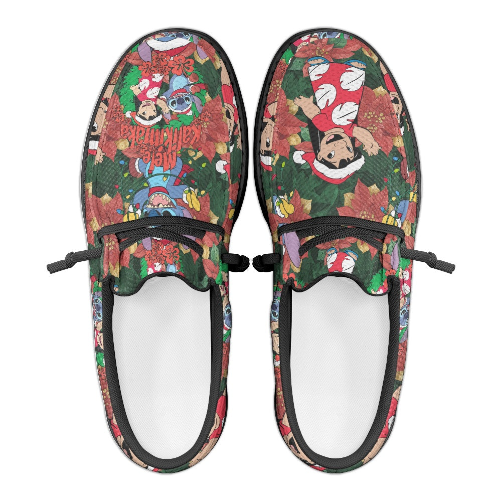 Hawaiian Christmas MESH DUDE SHOES