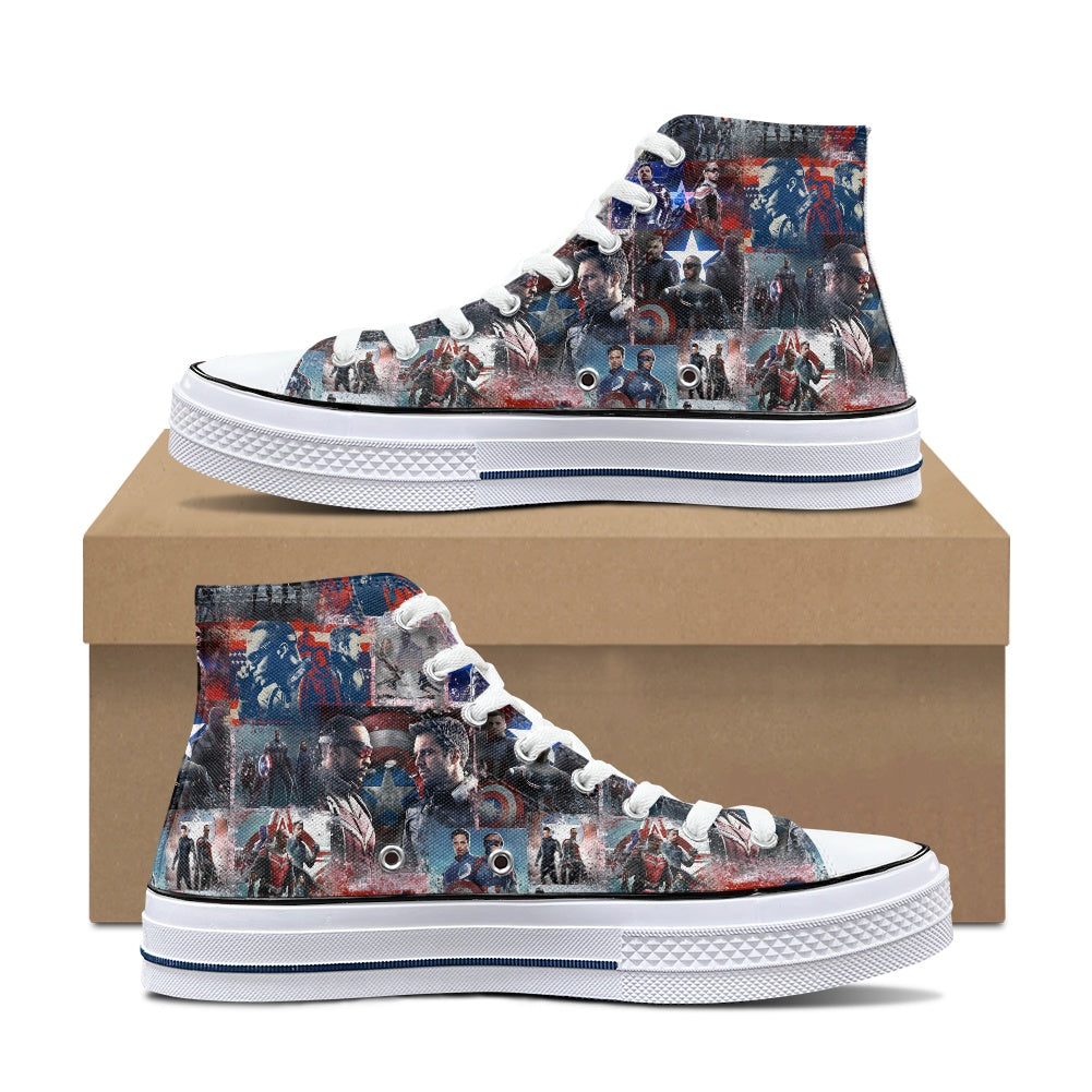 F and W Soldier High Top Canvas Shoes