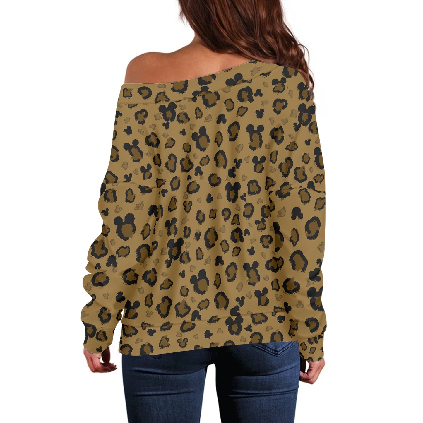 Cheetah Mouse Women's one-shoulder top