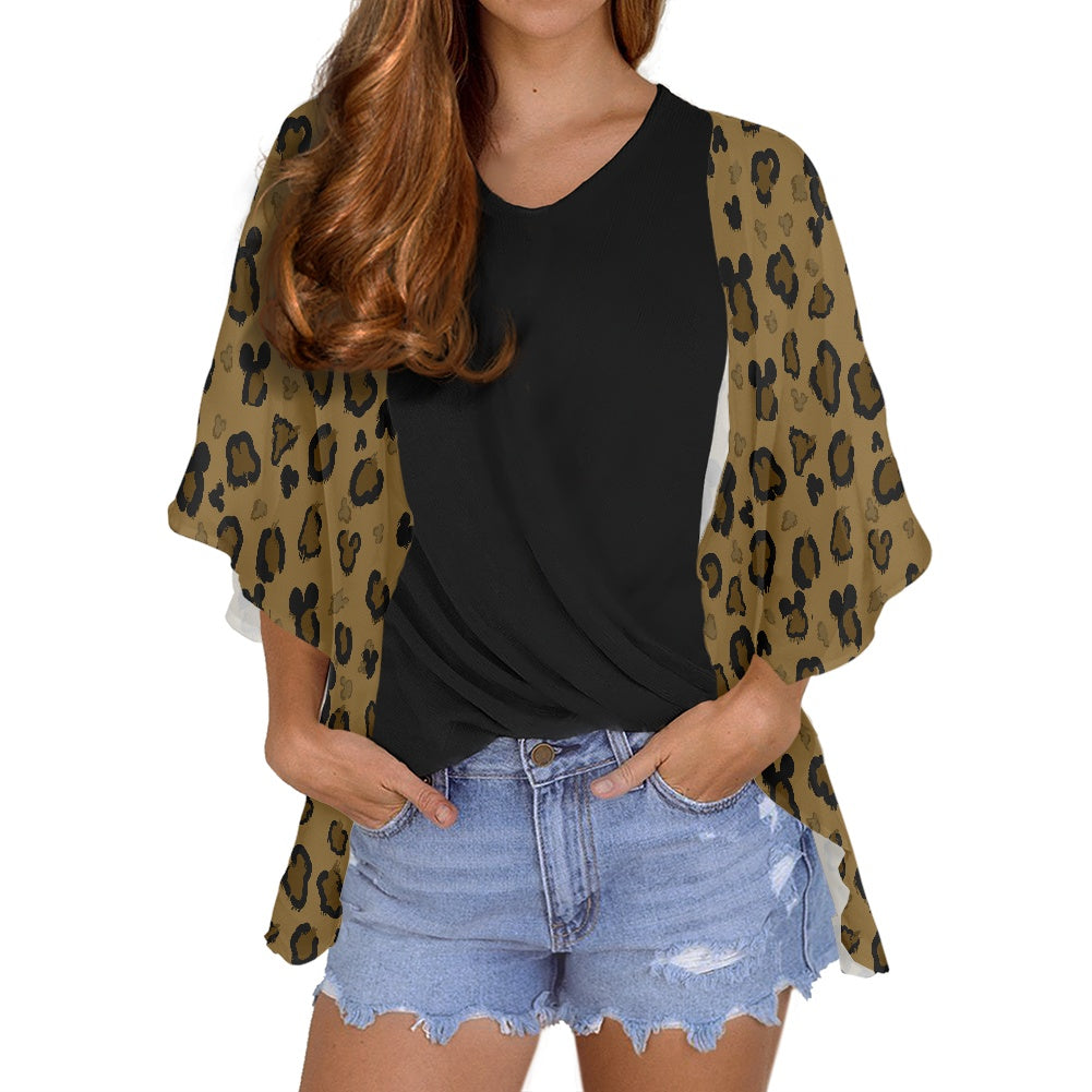 Cheetah Mouse Women's cardigan chiffon shirt