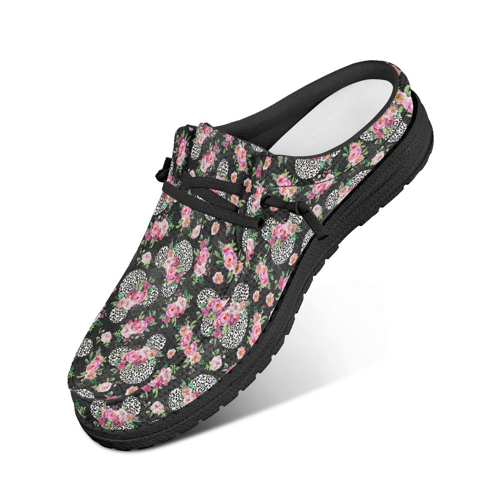 Floral Cheetah Black MESH DUDE SHOES