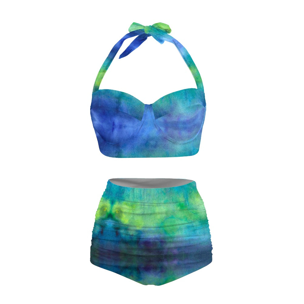 Aqua Tue Dye Two-piece Swimsuit