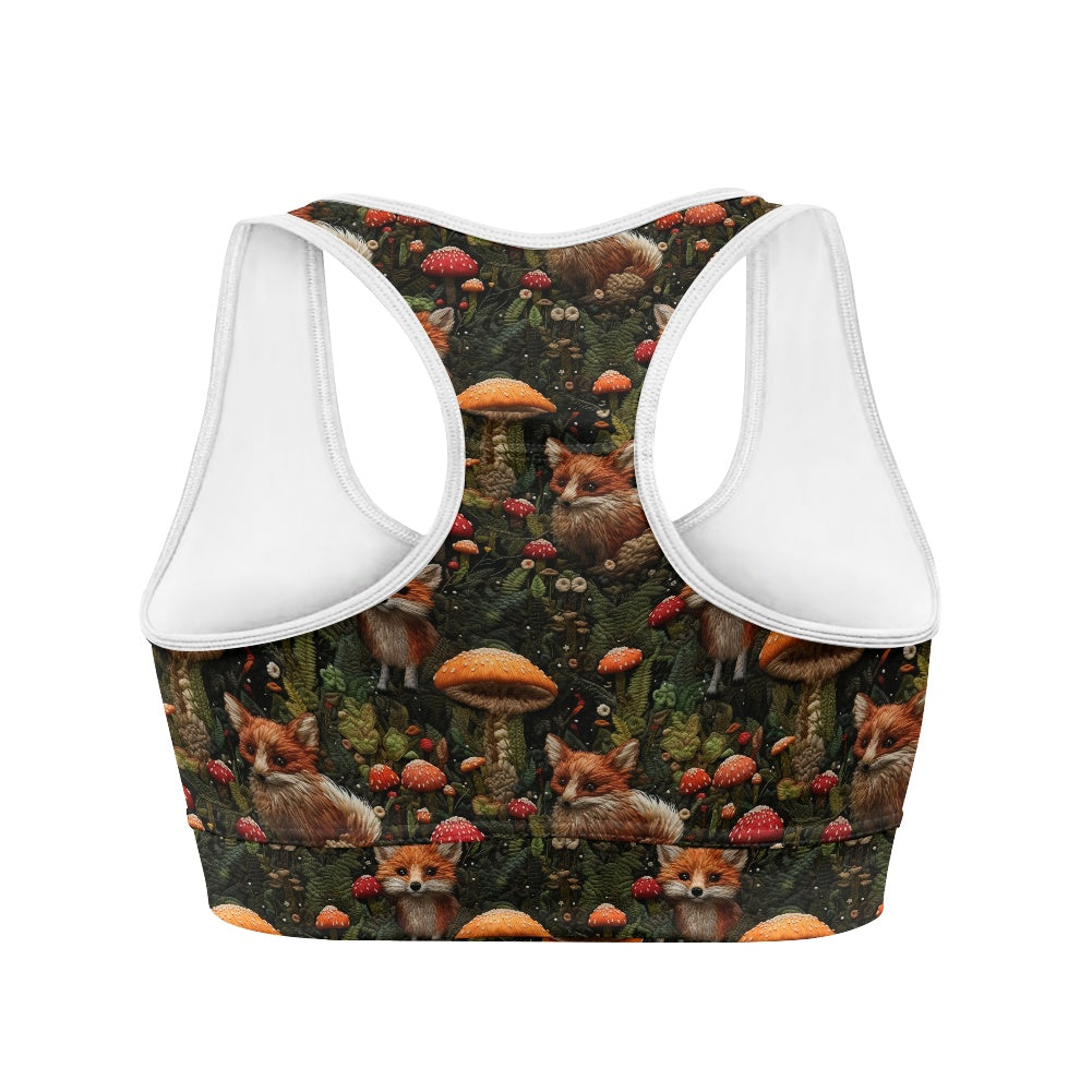 Fox and Mushrooms Women's Sports Vest