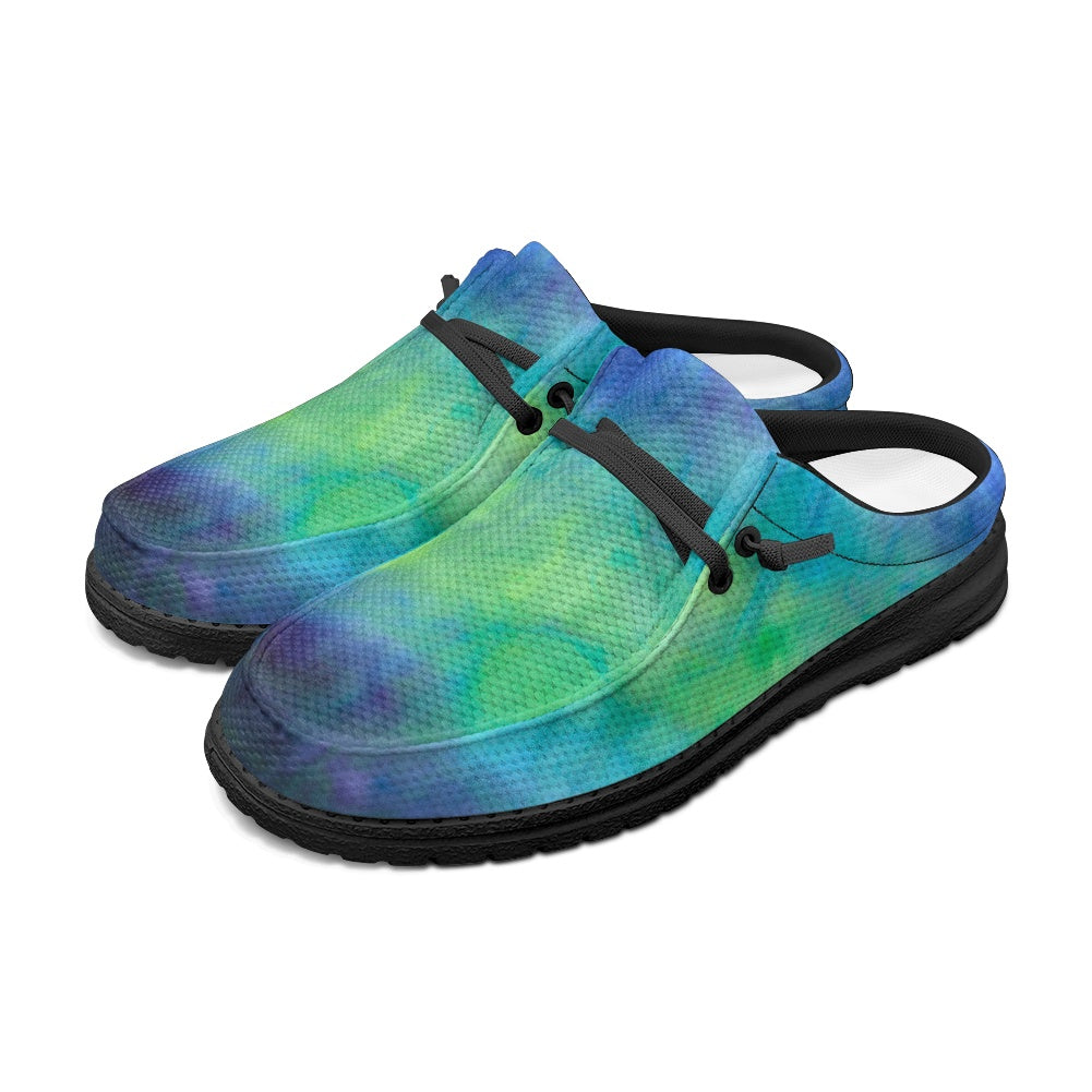 Aqua Tie Dye MESH DUDE SHOES