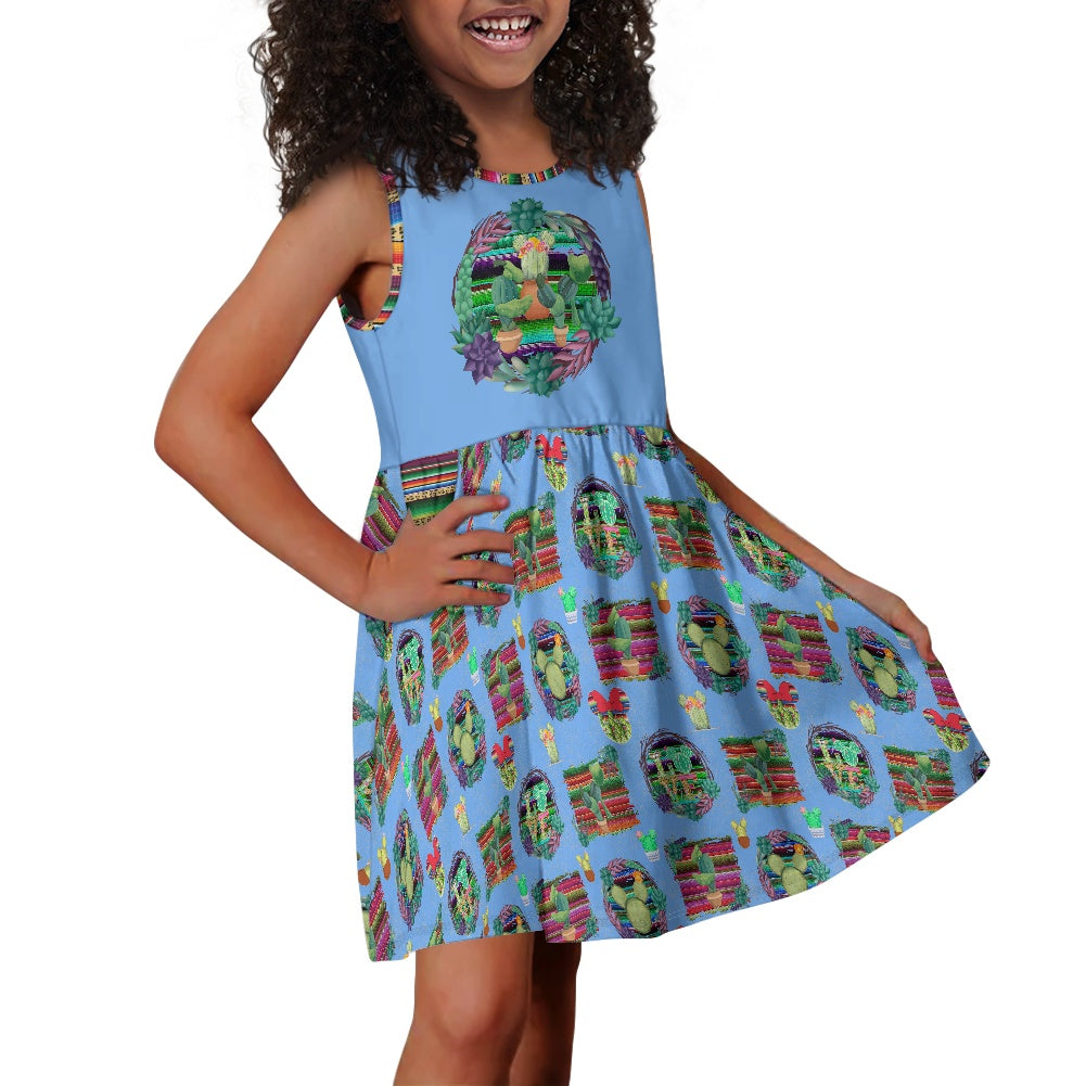 Mouse Cactus Girl's dress with pockets