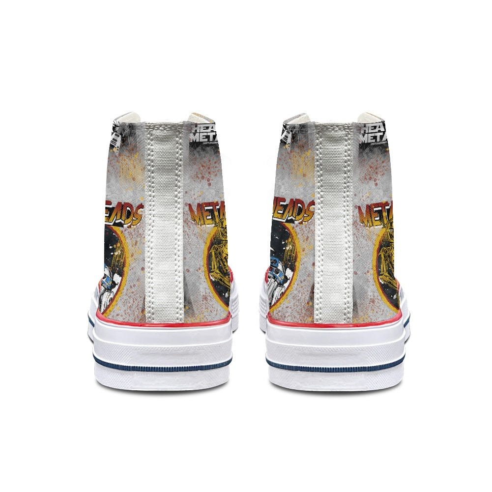 Metal Heads High Top Canvas Shoes