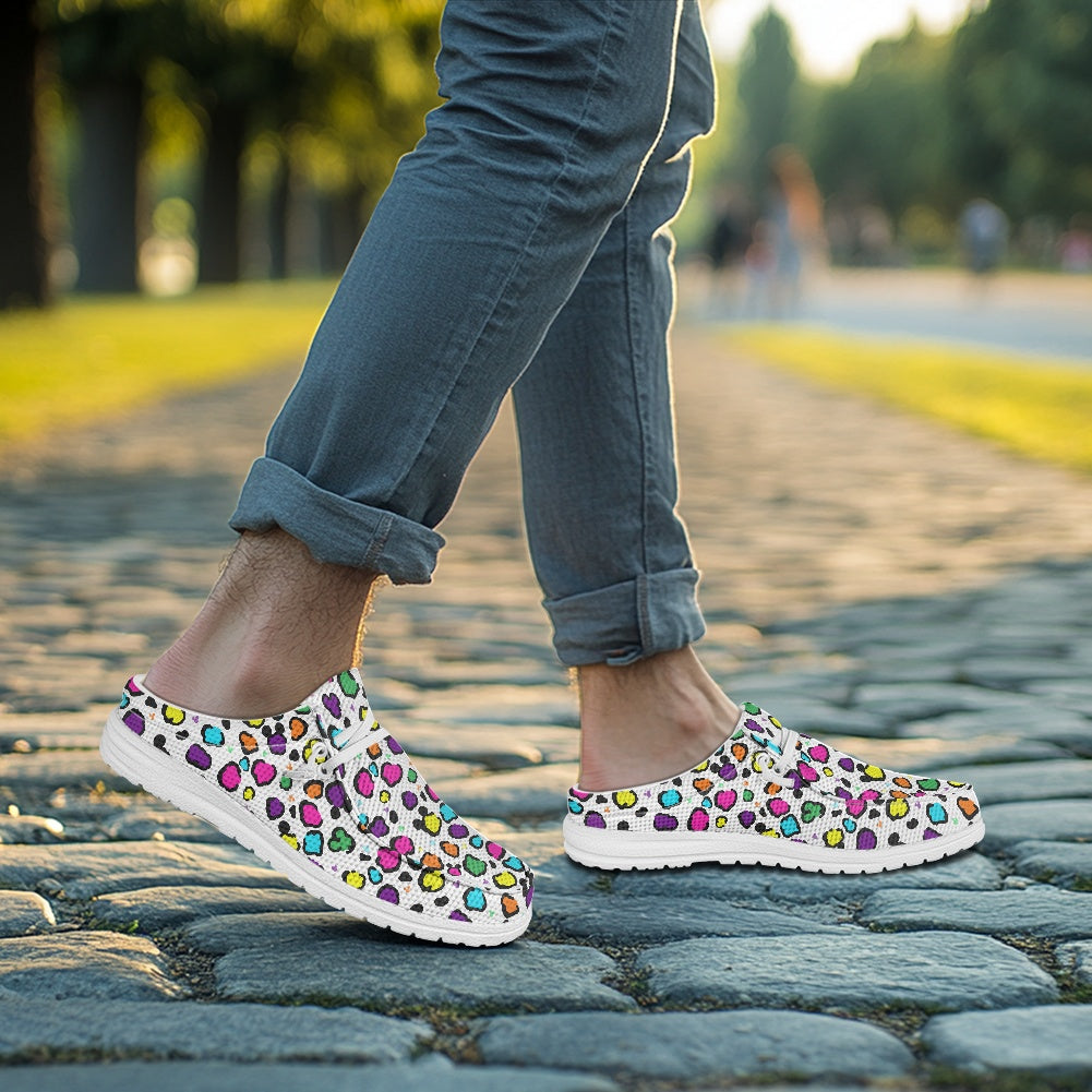 Neon Spots MESH DUDE SHOES