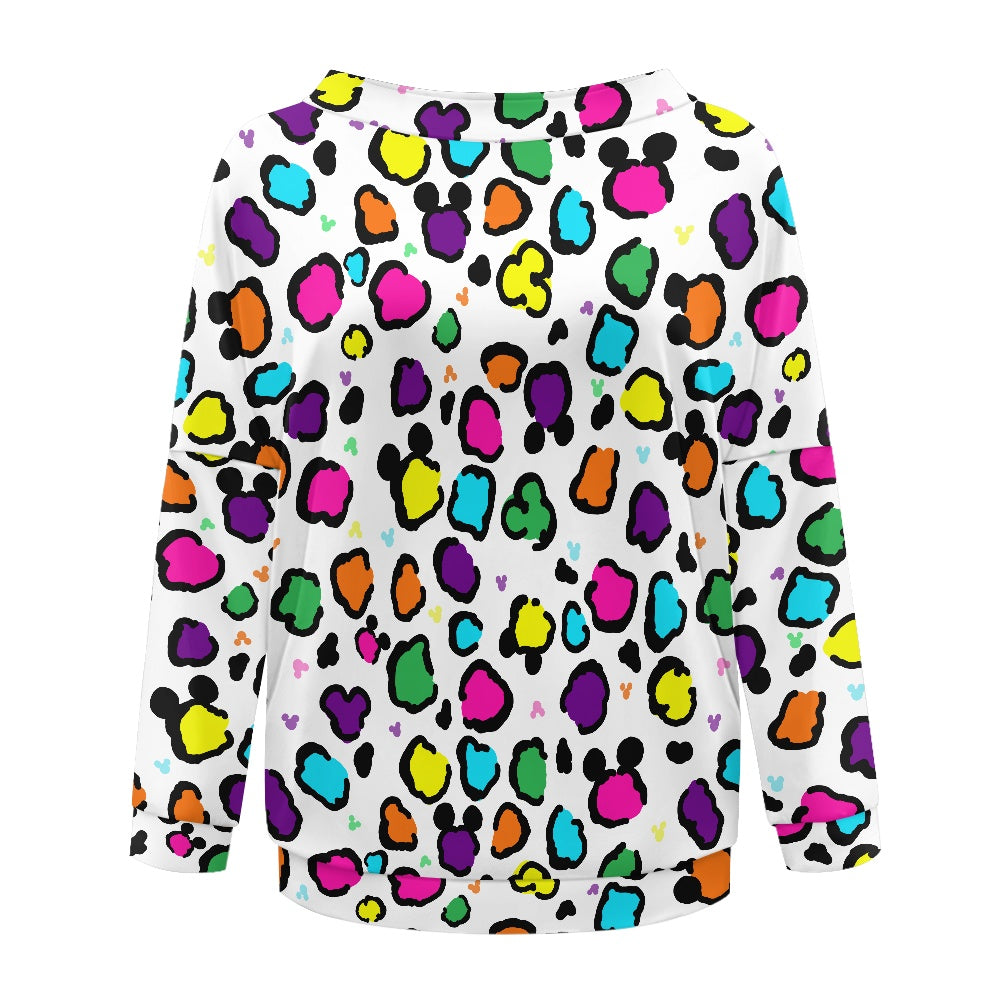 Neon Spots Women's one-shoulder top