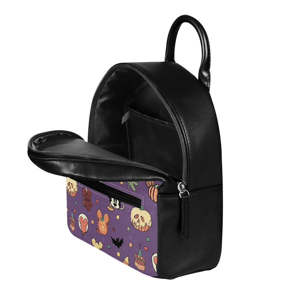 Boho Halloween Purple Small Backpack