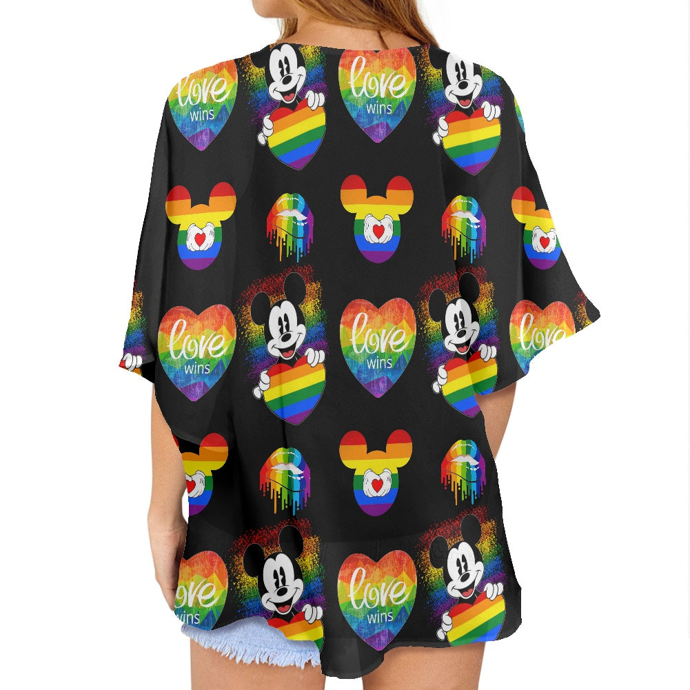Pride Mouse Women's cardigan chiffon shirt