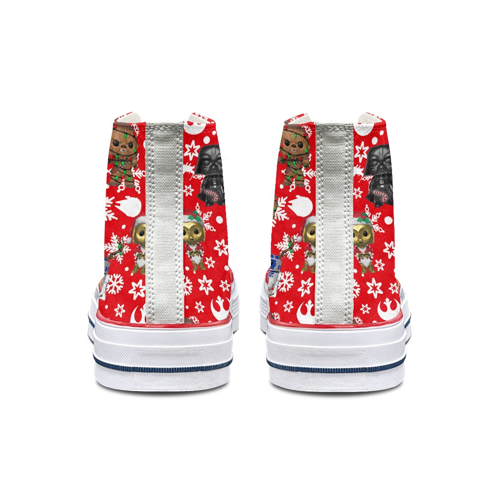 SW Pop Christmas High Top Canvas Shoes