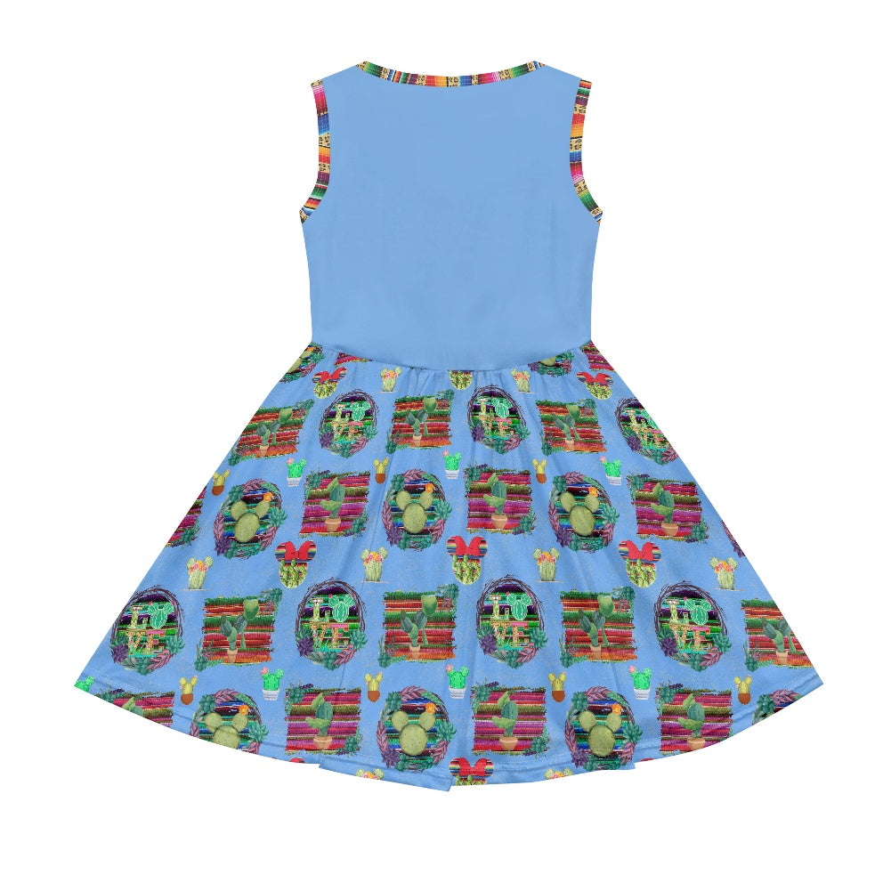 Mouse Cactus Girl's dress with pockets