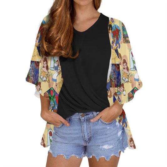 Rose Petal Princess Women's cardigan chiffon shirt