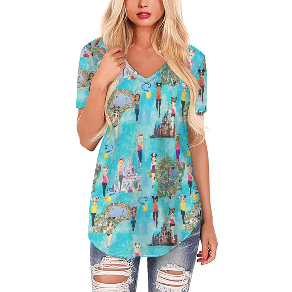 Meet me at the Castle Women's V-neck Top