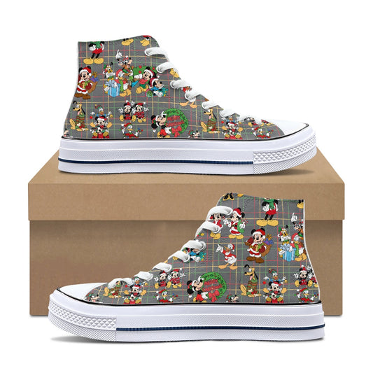 Christmas Buddies High Top Canvas Shoes