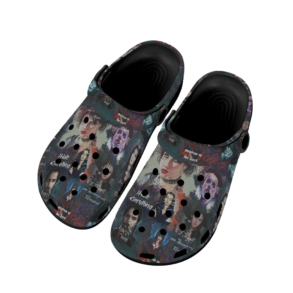 Spooky Babes Crocs Black Sole