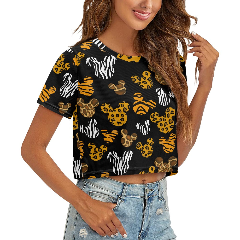 Safari Ears Loose cropped navel-baring T-shirt