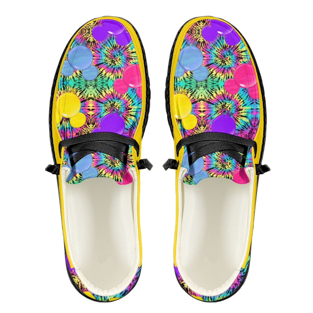 Tie Dye Mouse Men's Lace Up Loafers