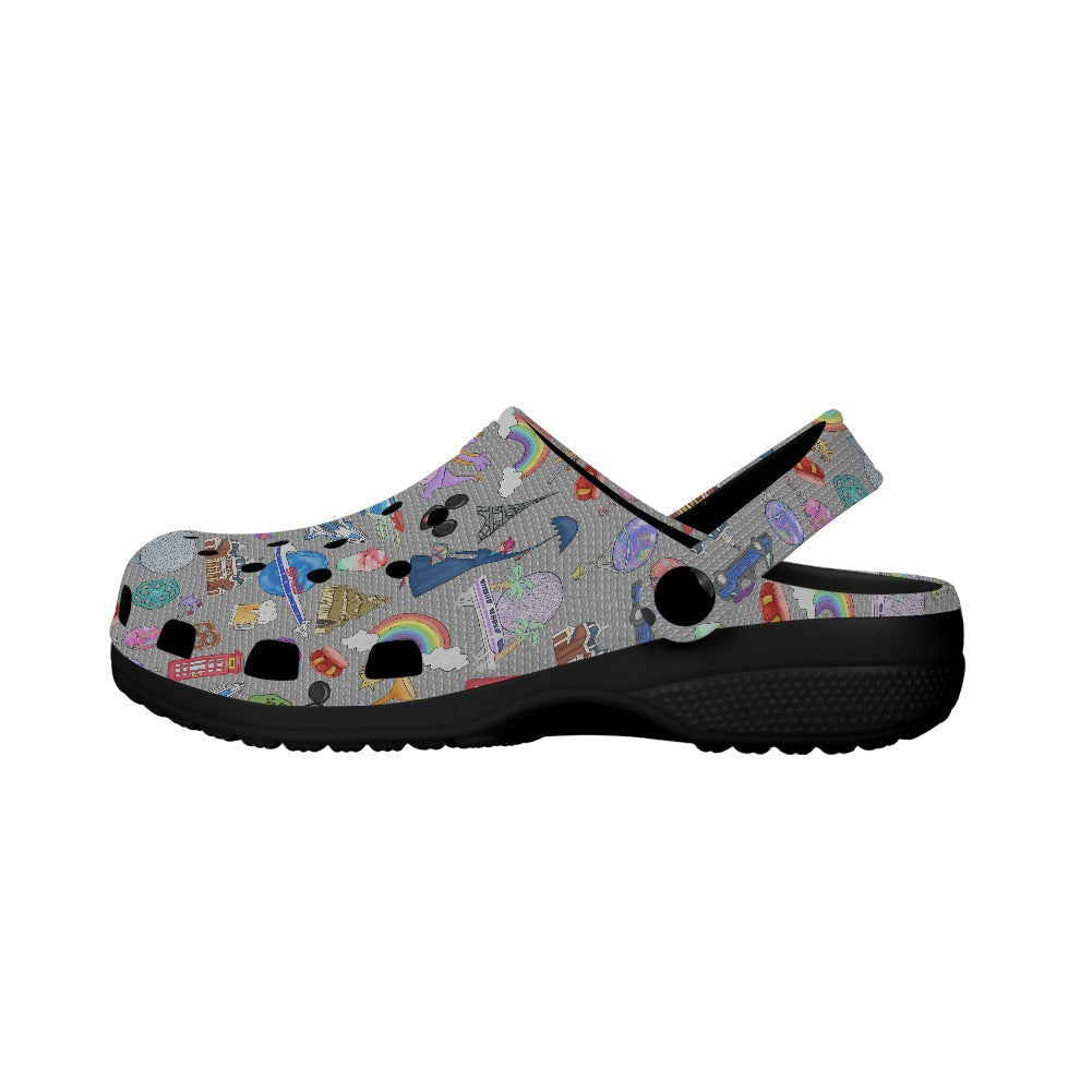 World Showcase Adult Crocs Black Sole