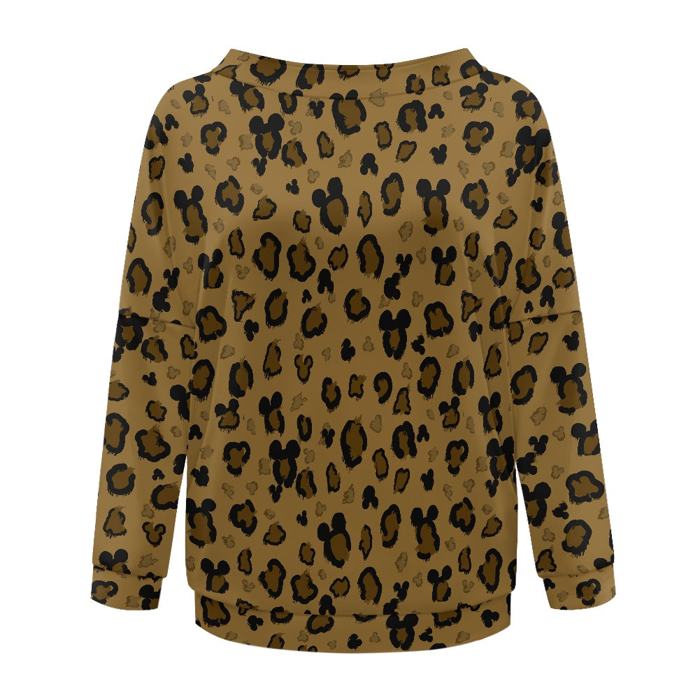 Cheetah Mouse Women's one-shoulder top