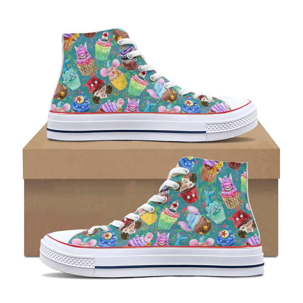 Sweet Treats High Top Canvas Shoes