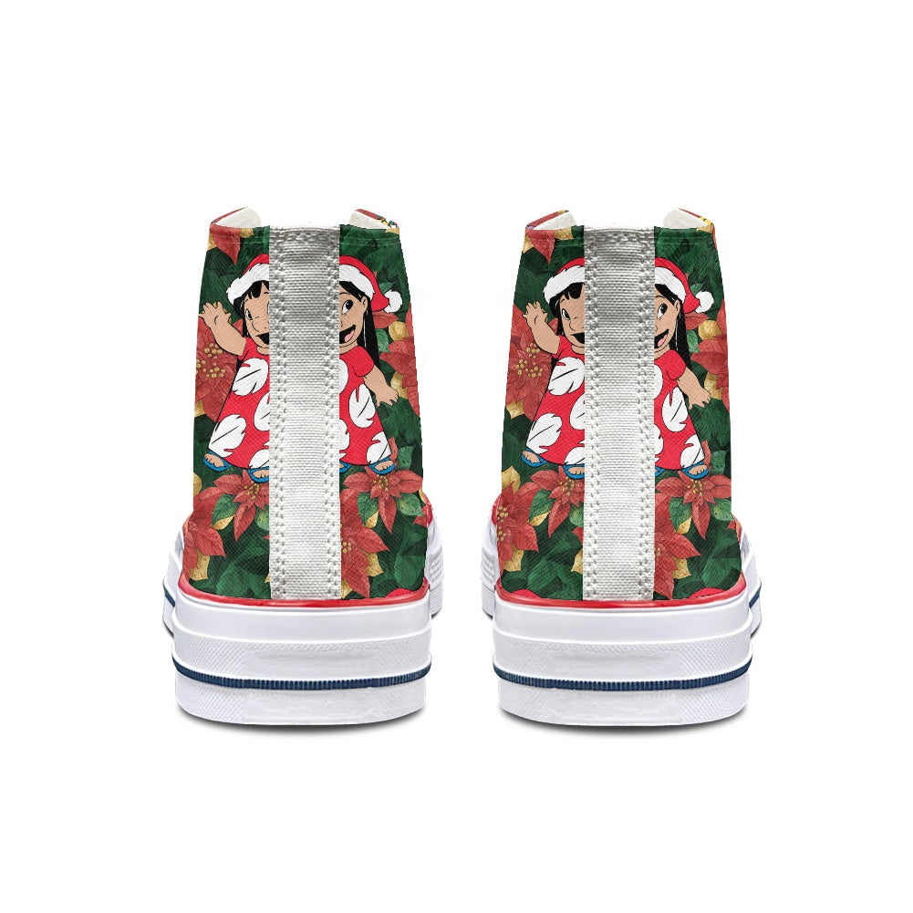 Hawaiian Christmas High Top Canvas Shoes