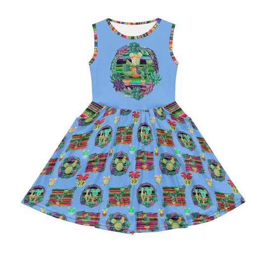 Mouse Cactus Girl's dress with pockets