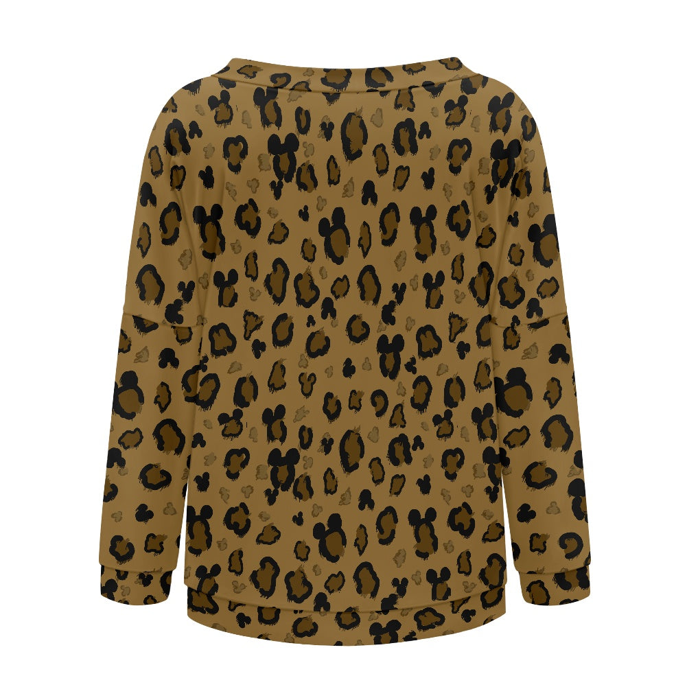 Cheetah Mouse Women's one-shoulder top