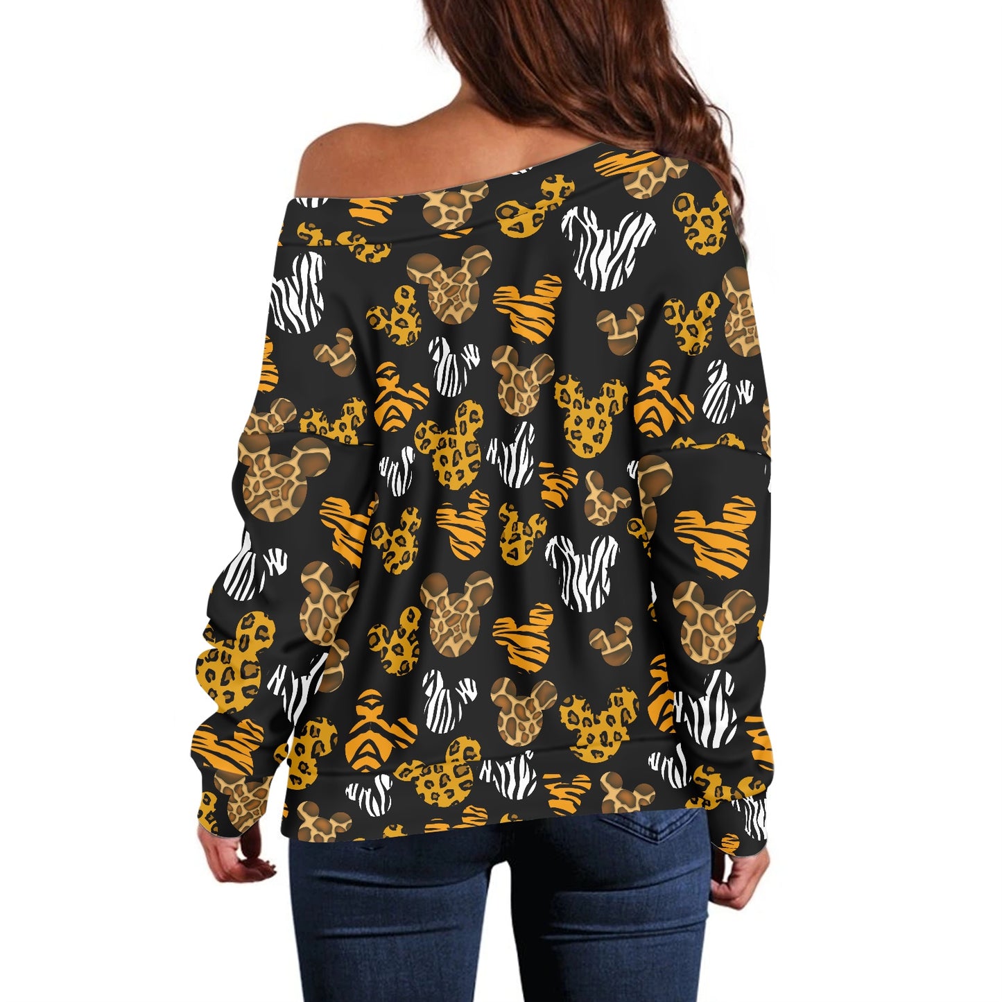 Safari Ears Women's one-shoulder top