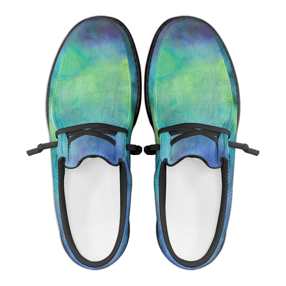 Aqua Tie Dye MESH DUDE SHOES