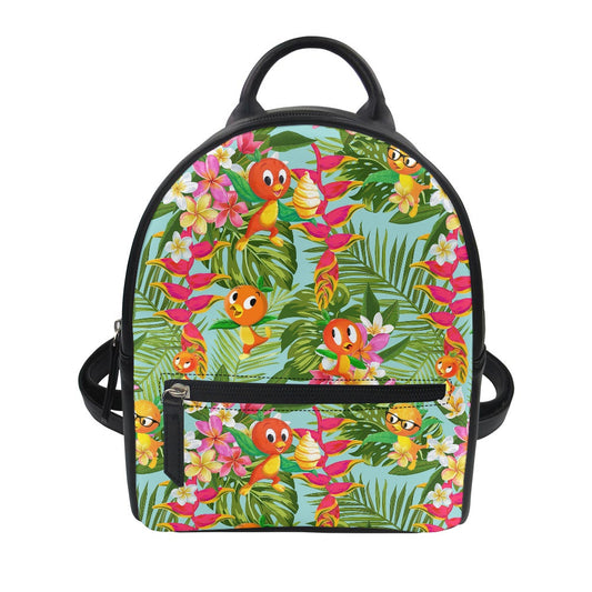 Tropical Orange Bird Small Backpack