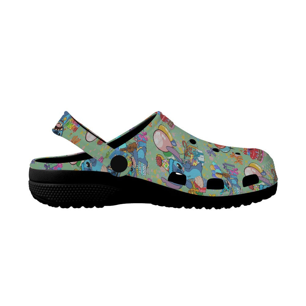 Birthday Alien Crocs Black Sole