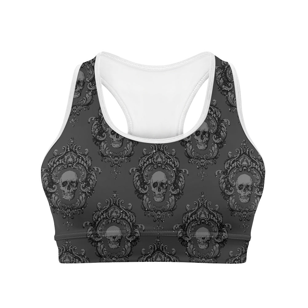 Skull Damask Women's Sports Vest